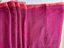Load image into Gallery viewer, Bengal cotton handloom saree - Maroon
