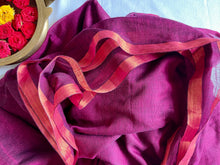 Load image into Gallery viewer, Bengal cotton handloom saree - Maroon
