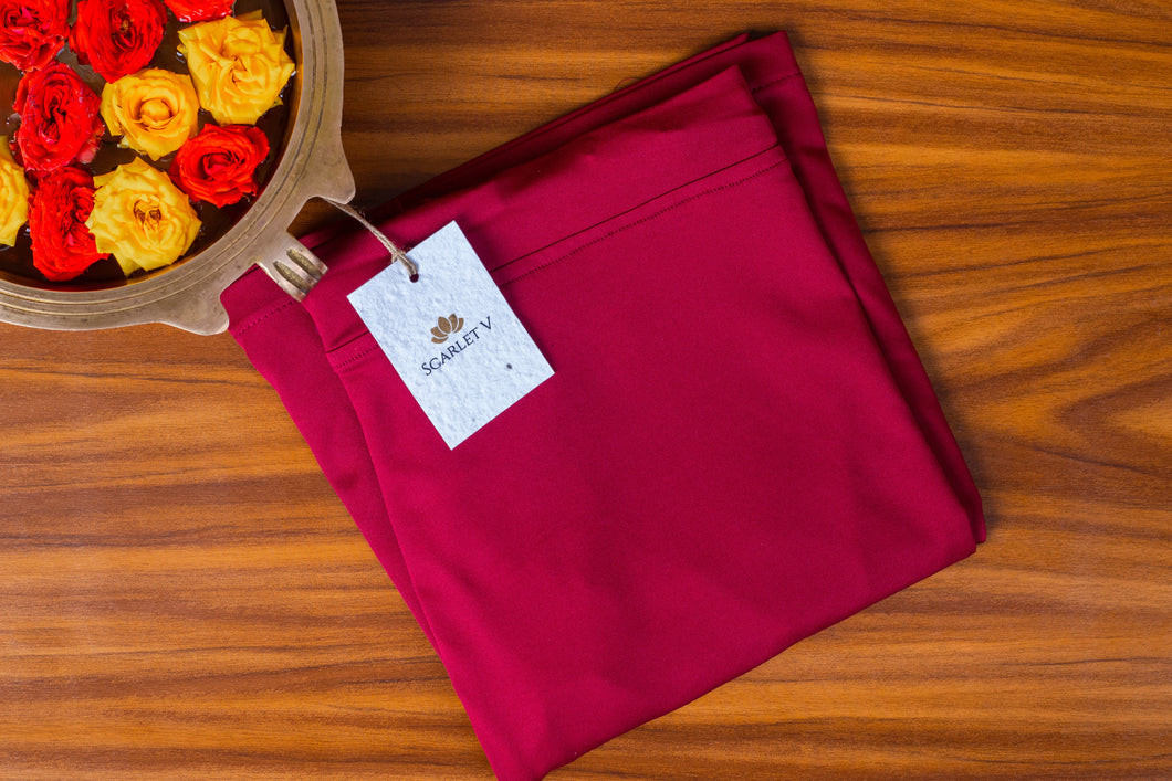 Maroon Saree Sleek